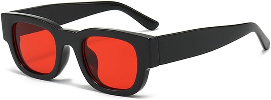 

LVTFCO Популярные модные солнцезащитные очки для женщин, ретро, ​​конфетные цвета, для мужчин, панк, защита от УФ-излучения UV400, трендовые солнцезащитные очки, Black Red
