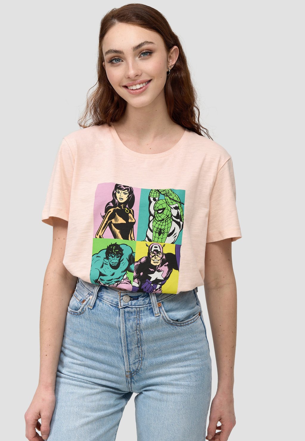 

Футболка с принтом POP ART PORTRAIT Re:Covered, розовый