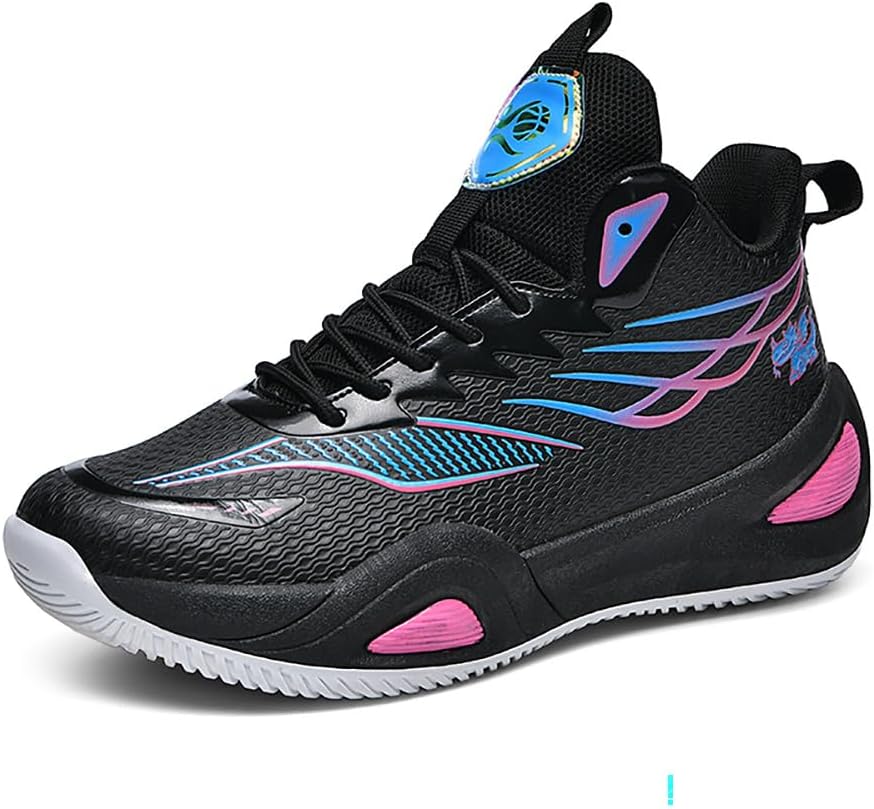 

Унисекс высокие стильные кроссовки с нескользящей подошвой для улицы, спортзала и бега, легкие профессиональные баскетбольные туфли Mehlvdoy, черный