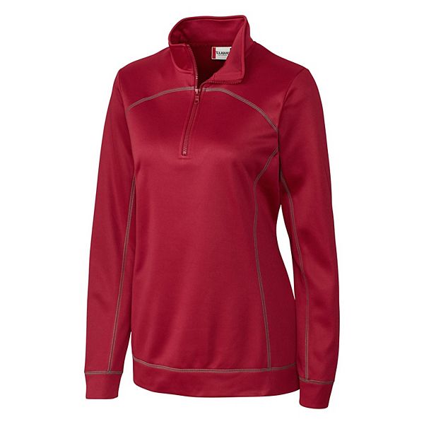 

Helsa женский полузастегивающийся вязаный пуловер Clique, Darkest Red