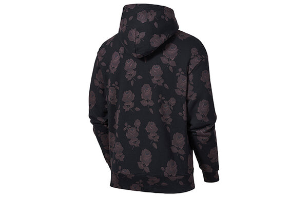 Толстовка Air Jordan x A Ma Manire SS22 Flowers Printing Full Print Long Sleeves Autumn Asia Edition Hoodies 'Black', черный — фото 2