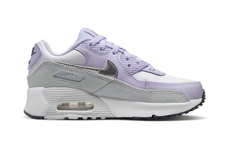 Кроссовки Nike Air Max 90 LTR PS, фиолетовый/бежевый — фото 2