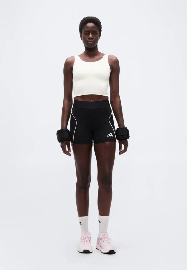 Леггинсы для байкеров на стадионе Adidas Sportswear, Black/Off White — фото 2
