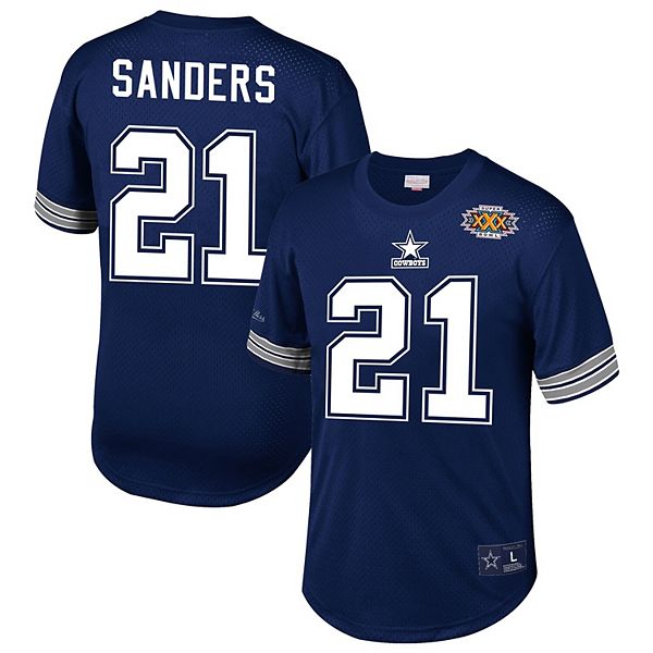 

Мужская футболка mesh deion sanders navy dallas cowboys с именем и номером игрока Mitchell & Ness