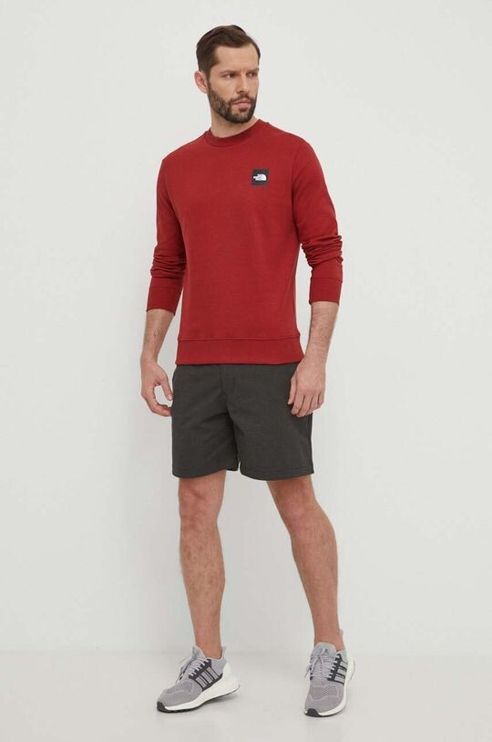 

Хлопковая толстовка The North Face, красный