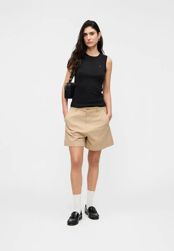 Облегающая майка с круглым вырезом Tommy Hilfiger, Black — фото 2
