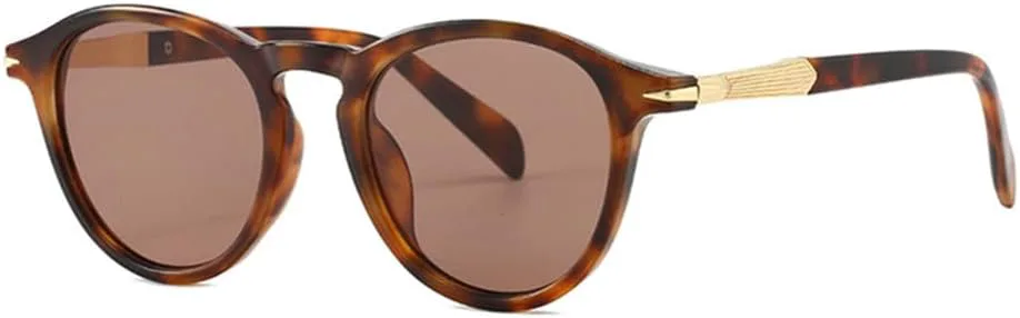 

Круглые металлические солнцезащитные очки с градиентным покрытием, стиль панк, защита UV400, для спорта на открытом воздухе, бега и велосипеда, Leopard Tea