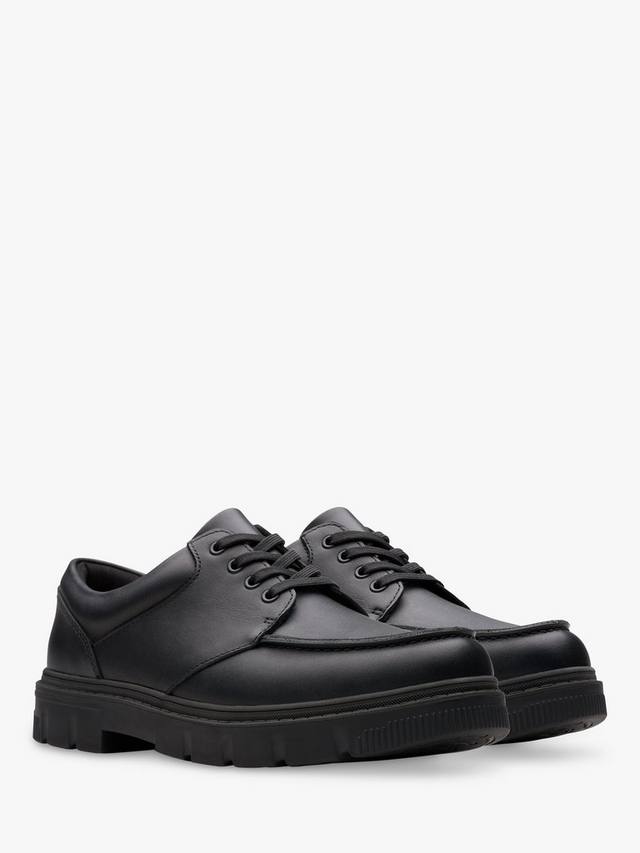 Школьные дерби Clarks Lorcam Edge из кожи, черные — фото 4