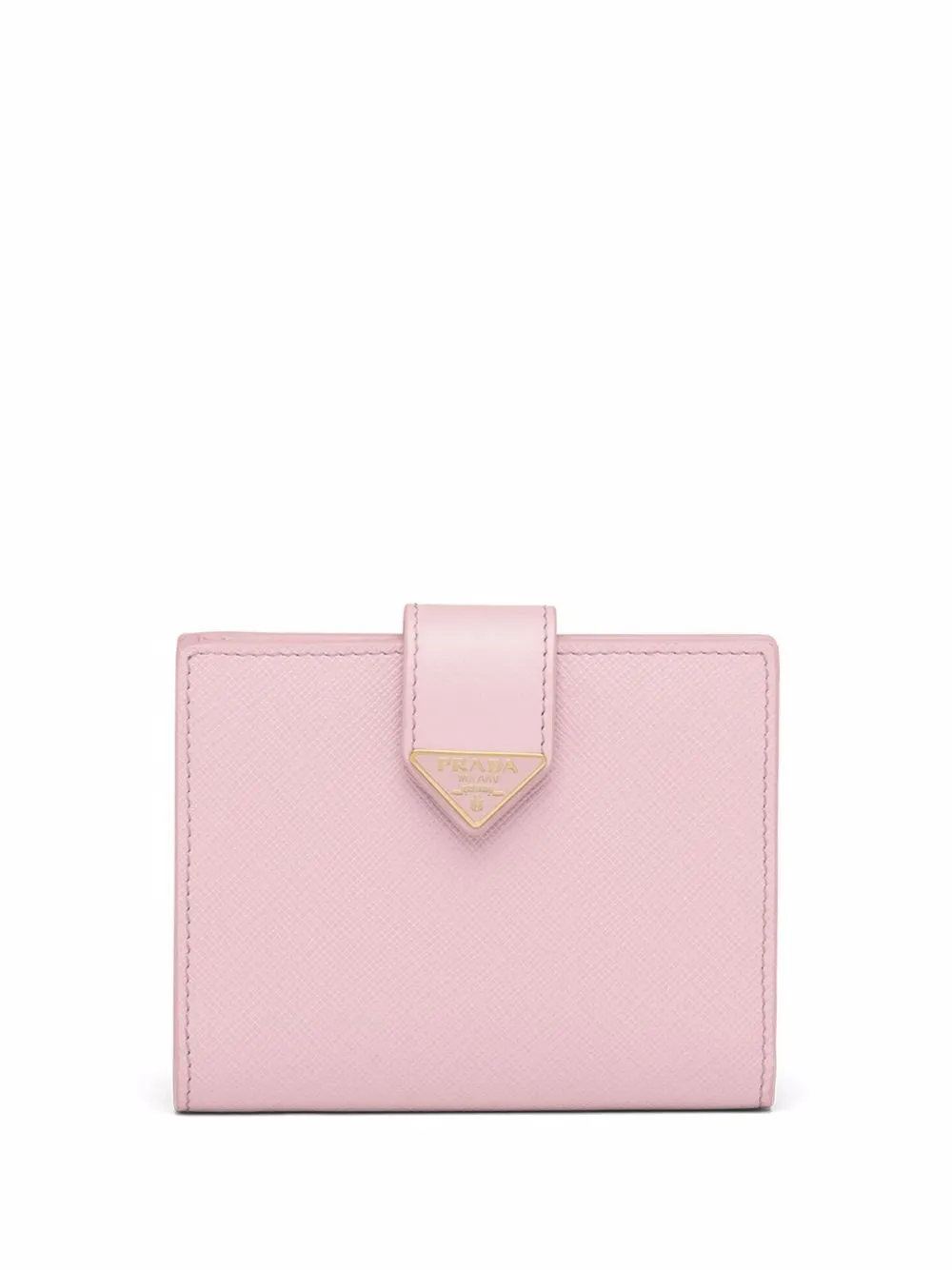 

Маленький кошелек из сафьяновой кожи с логотипом Prada, розовый