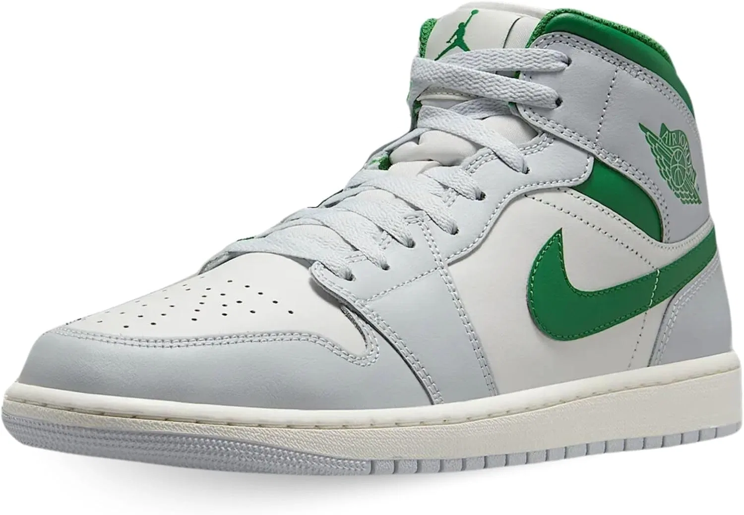 Кроссовки Nike Air Jordan 1 Mid DQ8426142, Ummit White Pure Platinum Sail Pine Green
