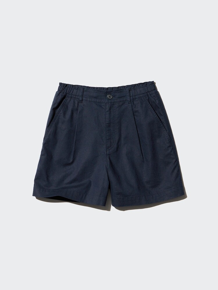 

Шорты из смеси льна и хлопка Uniqlo, цвет 69 синий