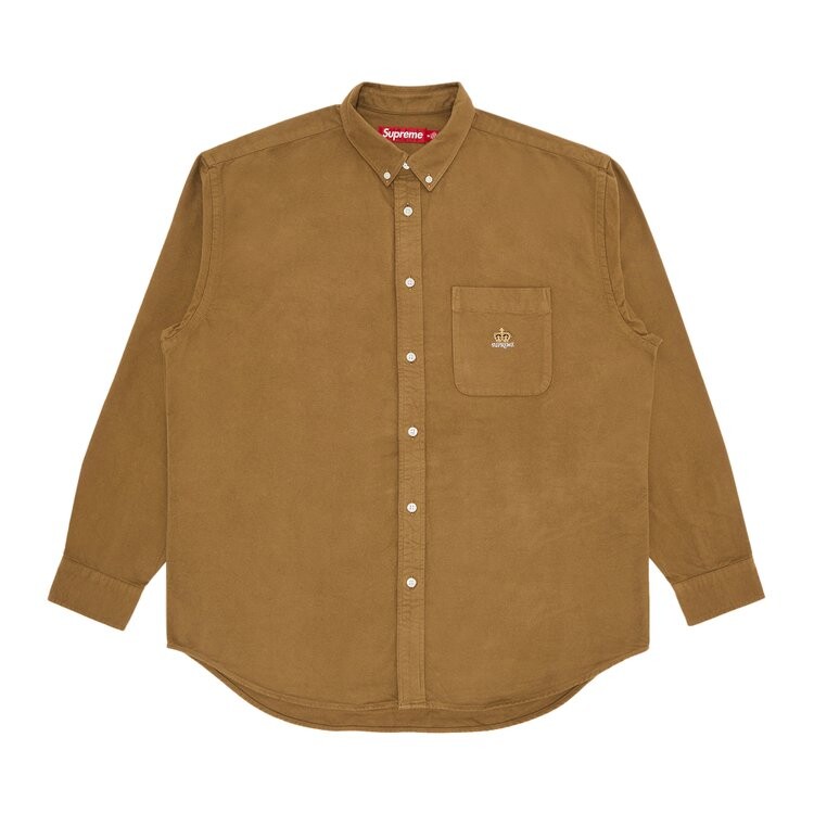 

Рубашка Supreme Loose Fit Flannel Oxford Shirt, цвет Light Brown