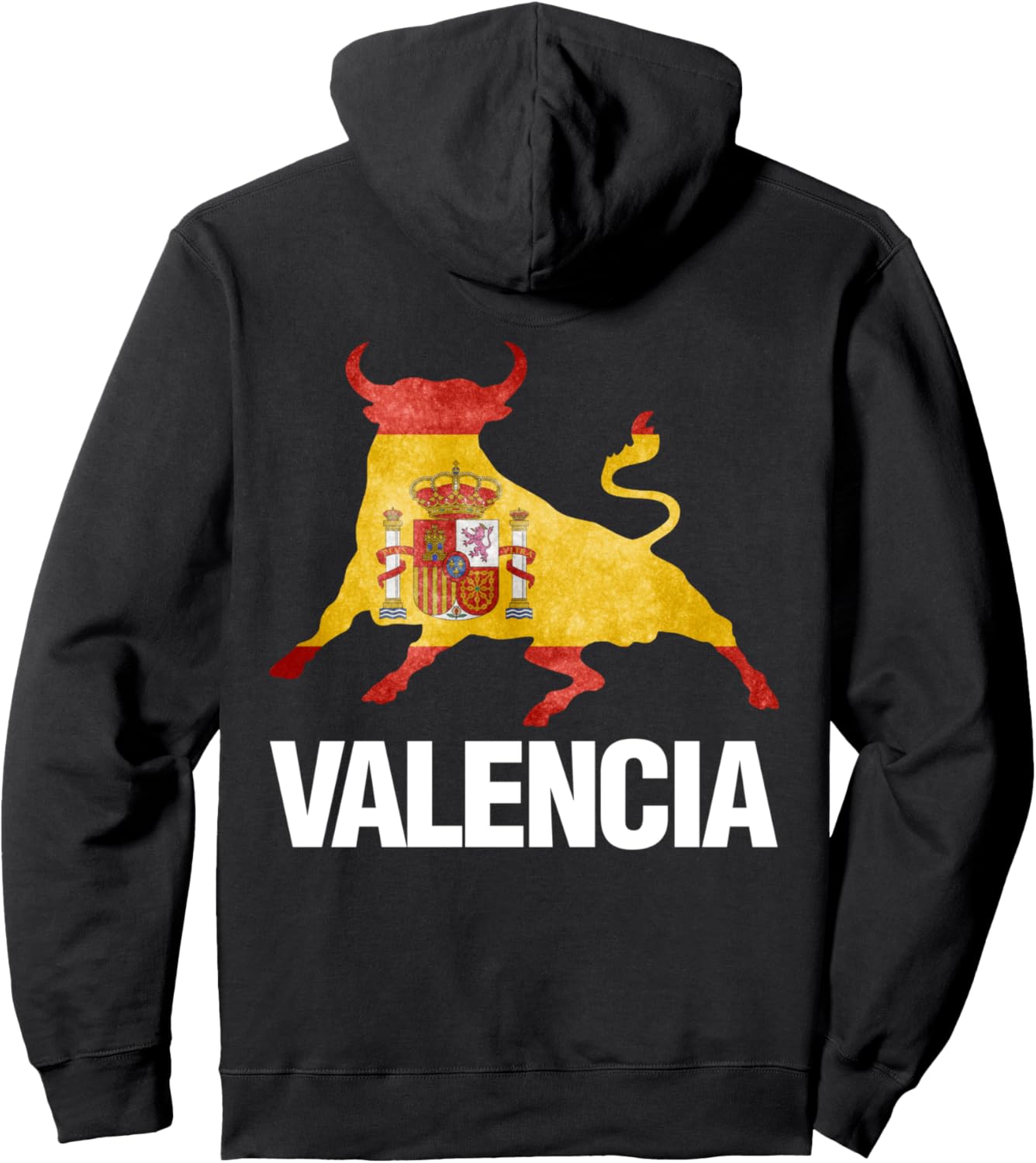 

Худи с изображением испанского флага Валенсии и боя быков (Испания) Visit Espana Valencia Spain Gifts, черный