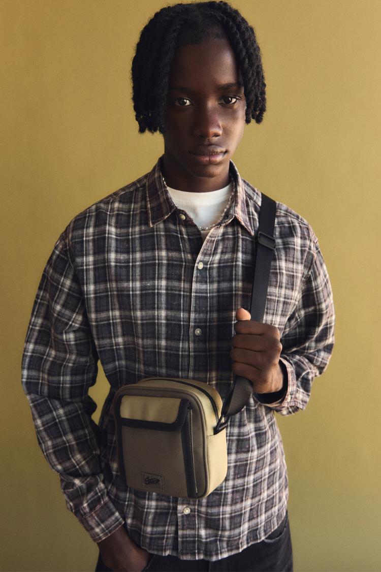 

Сумка через плечо Stwd с карманом Pull And Bear, хаки