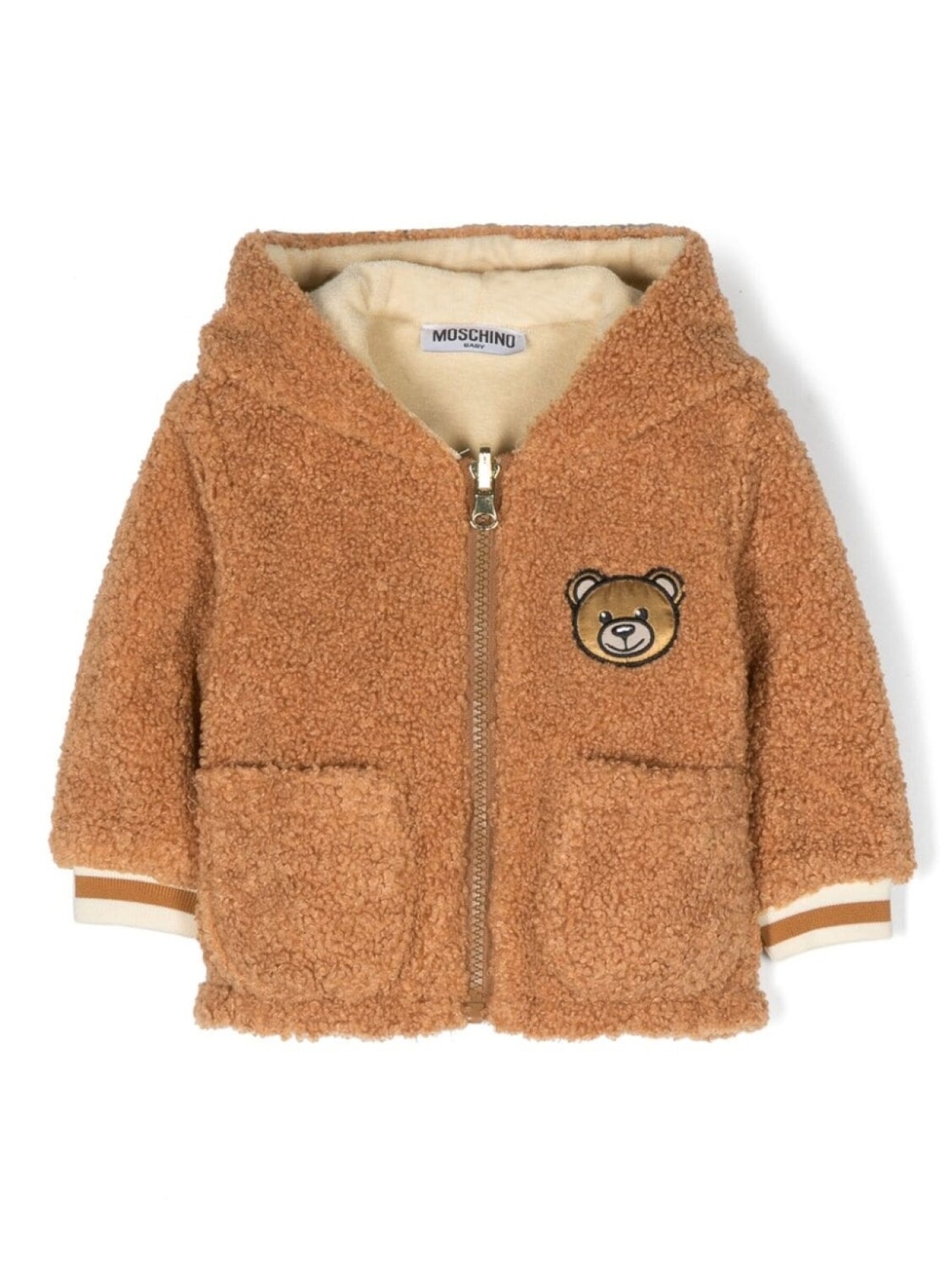 

Moschino Kids флисовая куртка Teddy Bear, коричневый