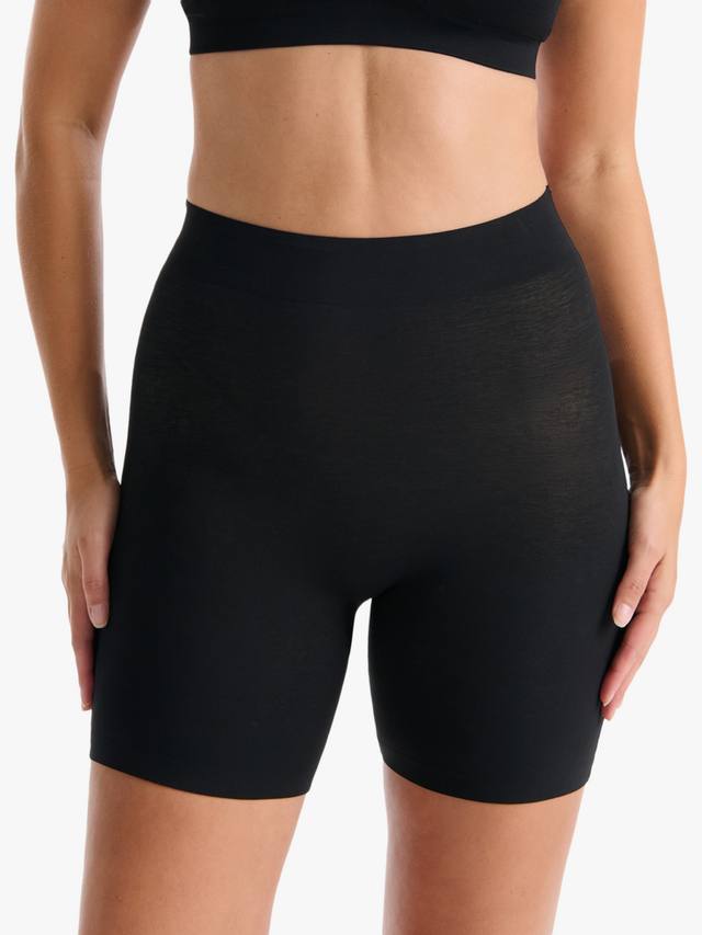 

Тонкие хлопковые шорты-утягивающие шорты с высокой талией Ambra, Black