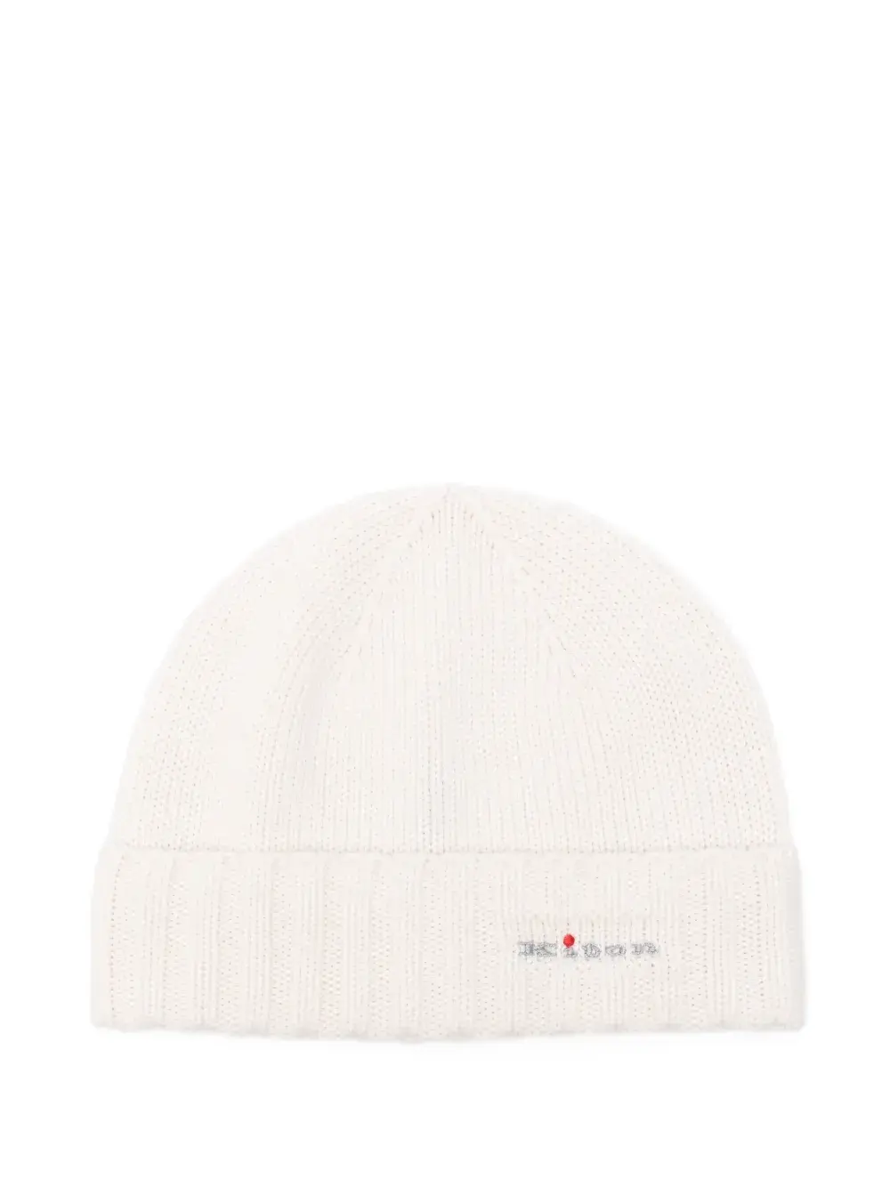 

Шерстяная шапка бини в рубчик Kiton, белый