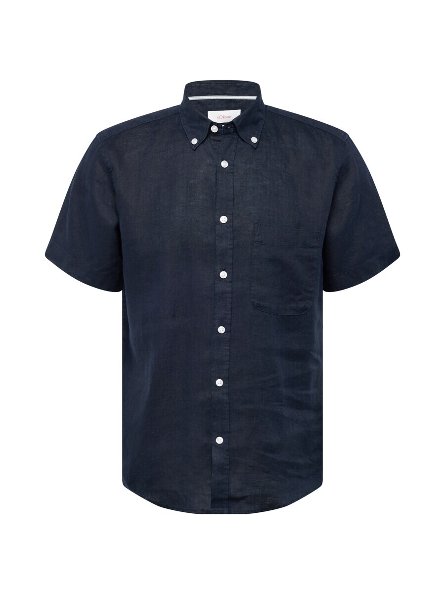 

Повседневная рубашка s.Oliver Regular fit Button Up Shirt, морской синий