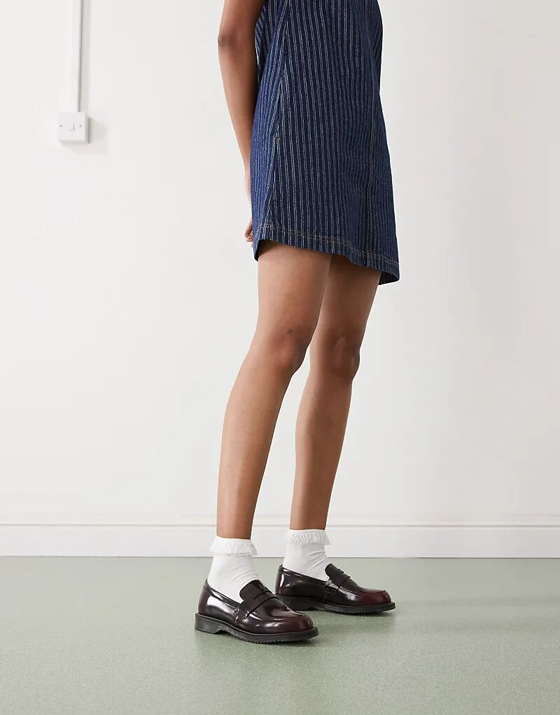 Лоферы Dr Martens Temara Kensington из вишнево-красной кожи — фото 2