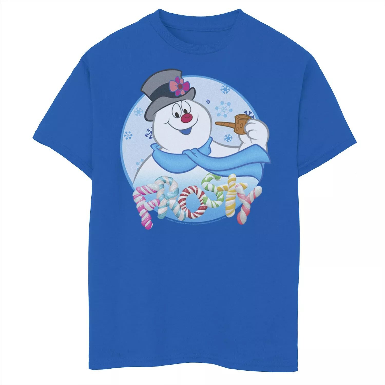 

Футболка Frosty The Snowman с рисунком конфет и букв для мальчиков 8–20 лет Licensed Character