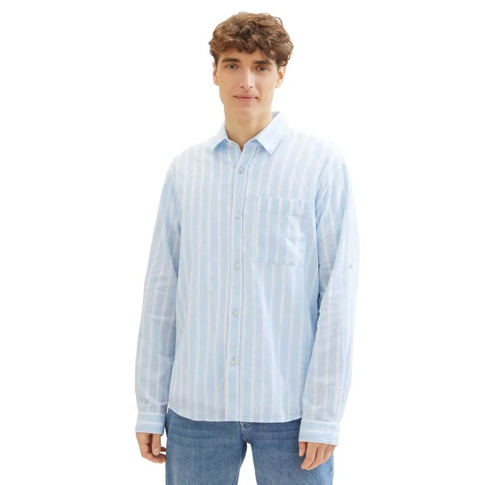 

Рубашка Tom Tailor Relaxed Cotton Linen, синий