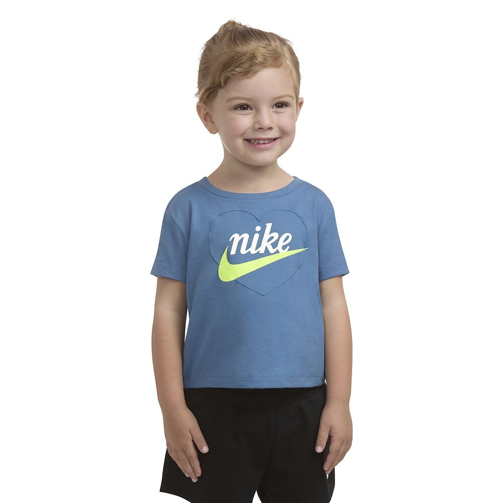

Футболка свободного кроя Nike New Impressions Heart для девочек-подростков, цвет Nike Aegean Storm