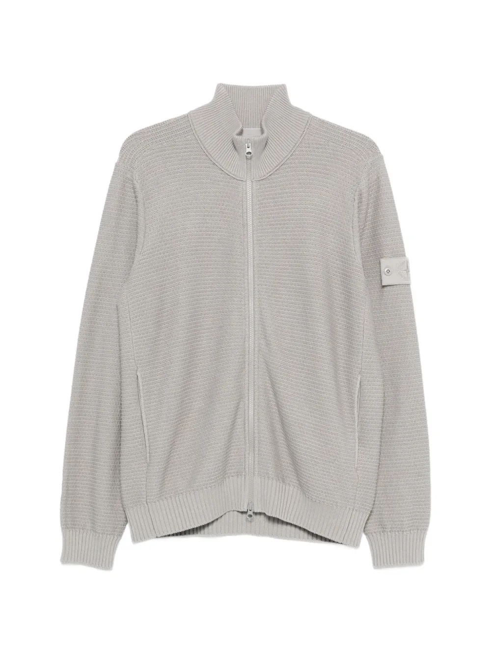 Кардиган с нашивкой-логотипом Stone Island, серый