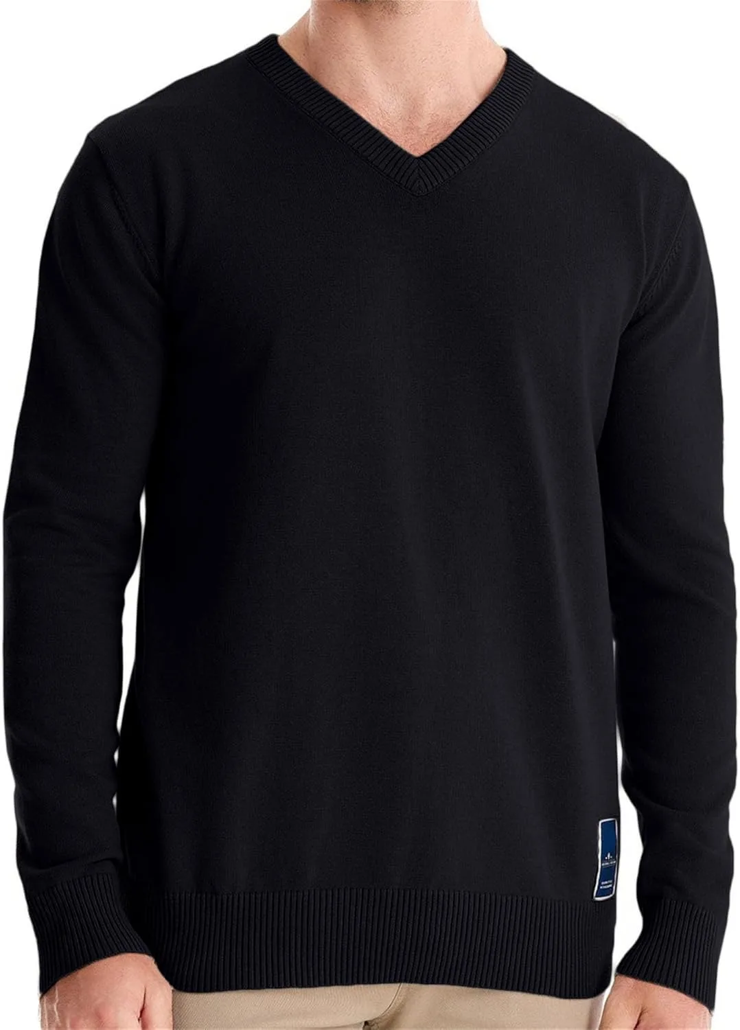 

Мужской свитер Maiyifu-GJ дышащий однотонный V-образный вырез