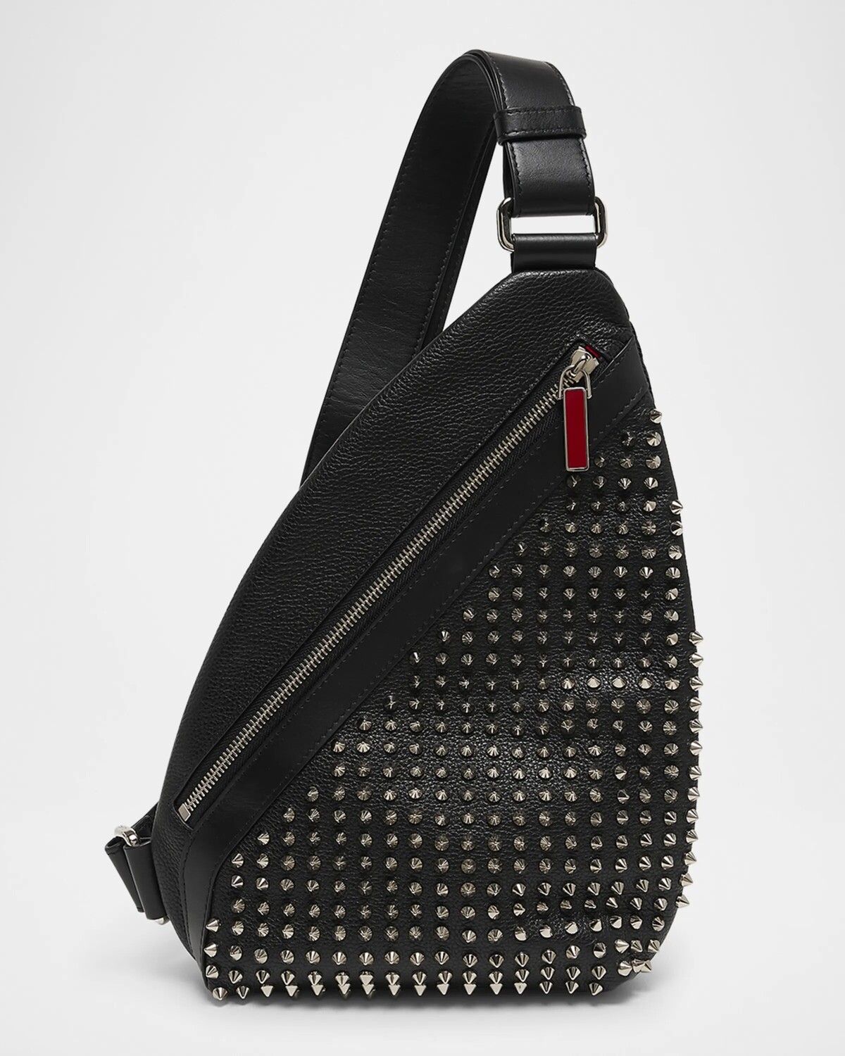 

Мужская кожаная сумка-слинг Empire Spikes в стиле фанк Christian Louboutin, черный