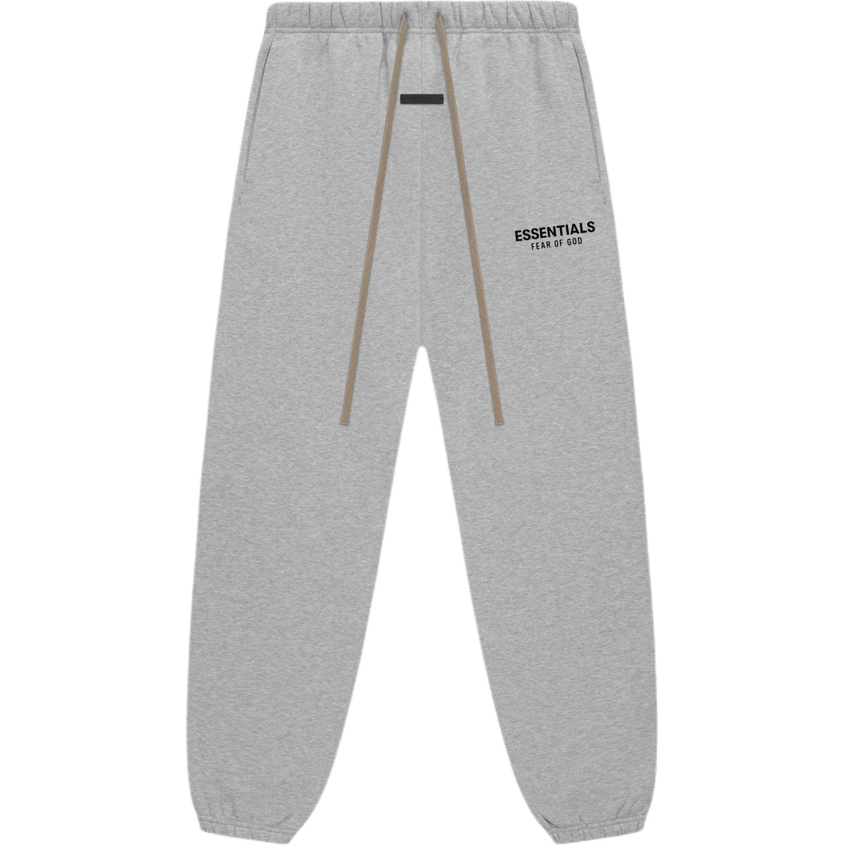 Флисовые базовые спортивные штаны Fear Of God Essentials, Светлый туманный серый/Светлый серый меланж — фото 2