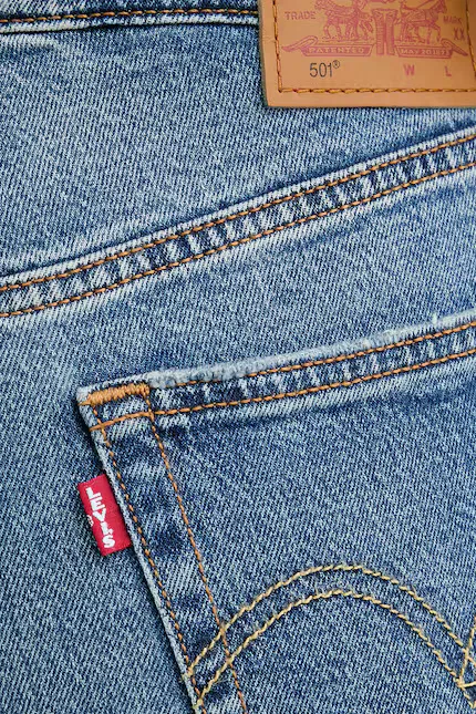Джинсы прямого кроя высокая талия 501 CROP LIGHTWEIGHT Levi's, синий — фото 4