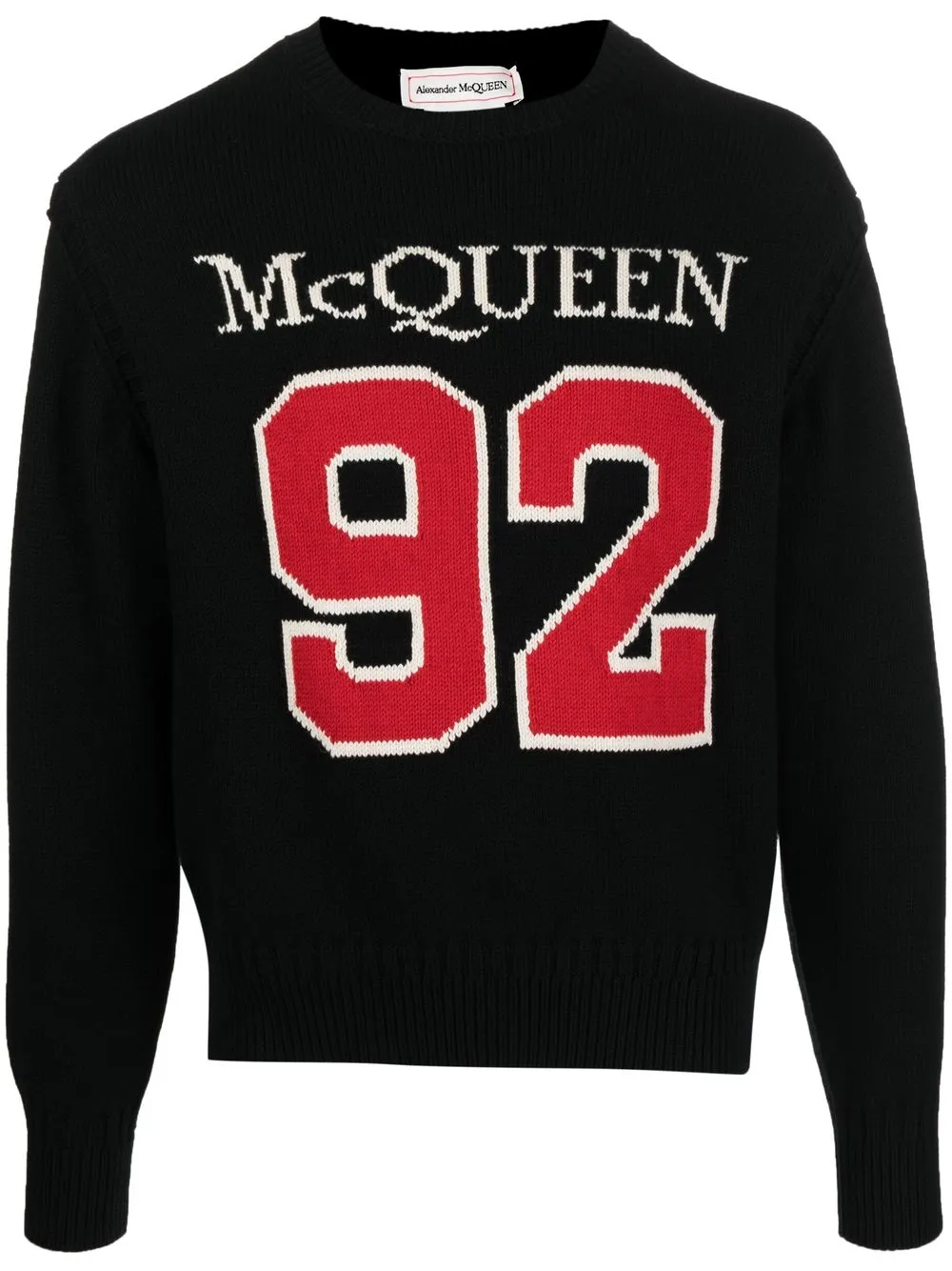 

Джемпер вязки интарсия Alexander McQueen, черный