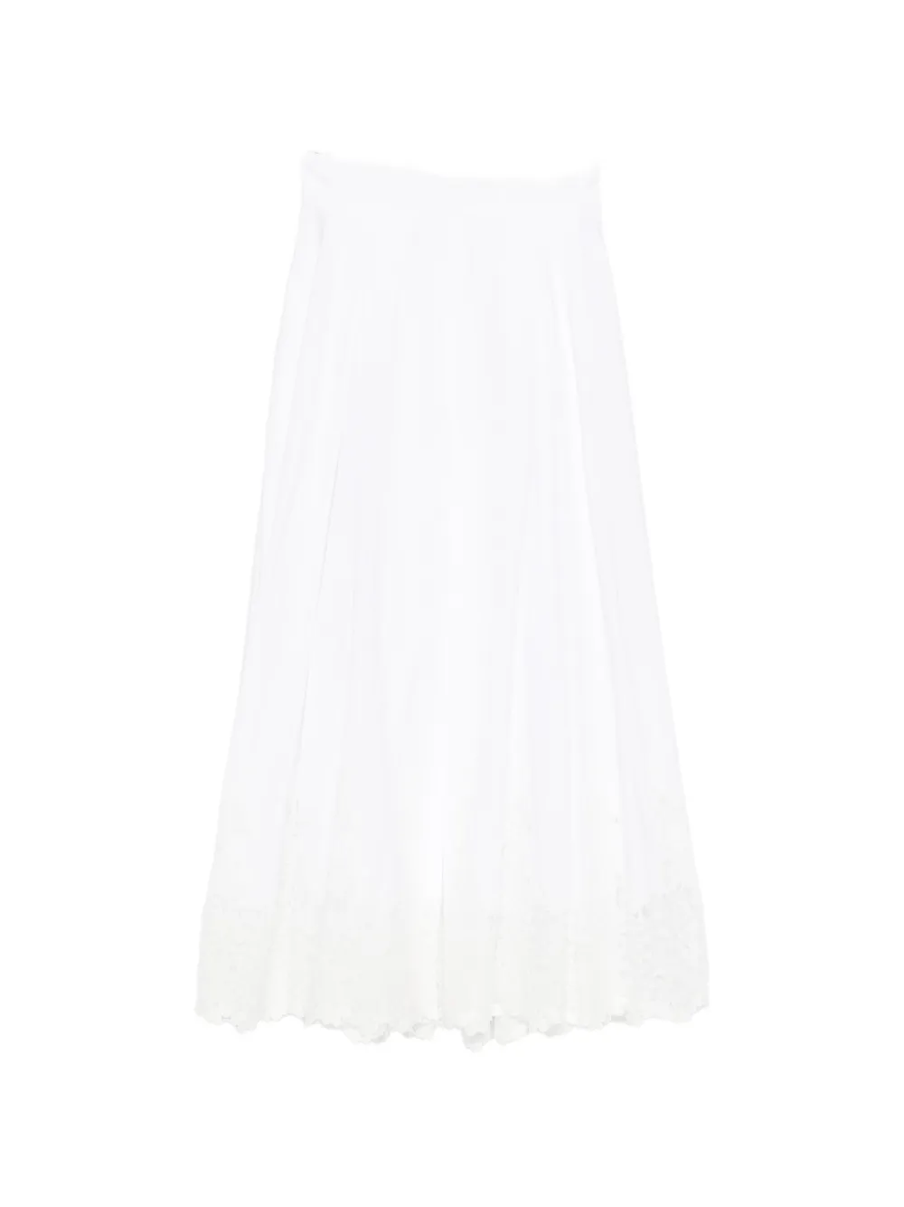 

Миди-юбка с кружевной отделкой Ermanno Scervino, белый