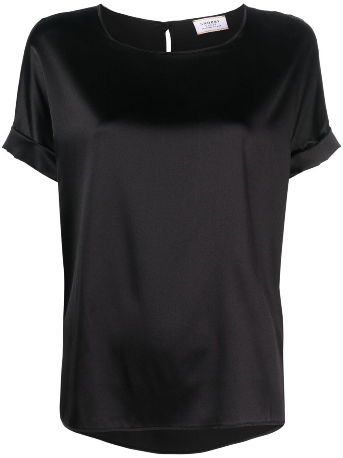 

Wild Cashmere шелковая блузка с короткими рукавами, черный