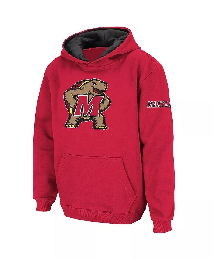 

Красный пуловер с капюшоном и большим логотипом Big Boys Maryland Terrapins Stadium Athletic