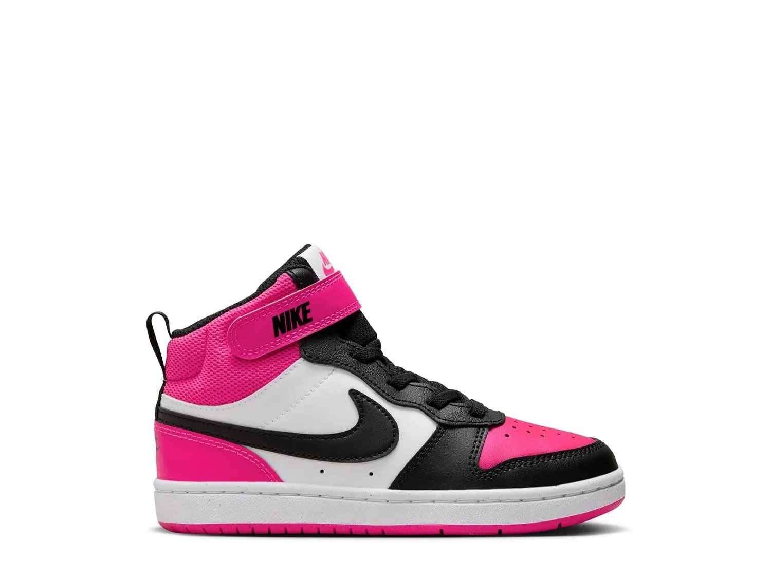 

Кроссовки Nike Court Borough Mid 2 — детские, черные/розовые