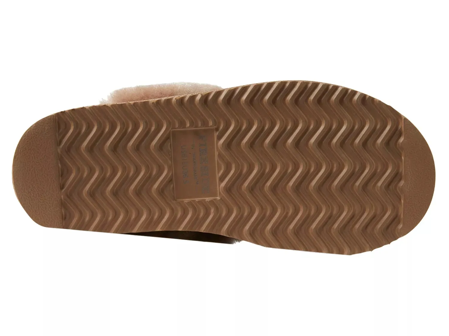 Тапочки Fireside by Dearfoams Sydney Scuff Slipper — женские, коньячного цвета — фото 3