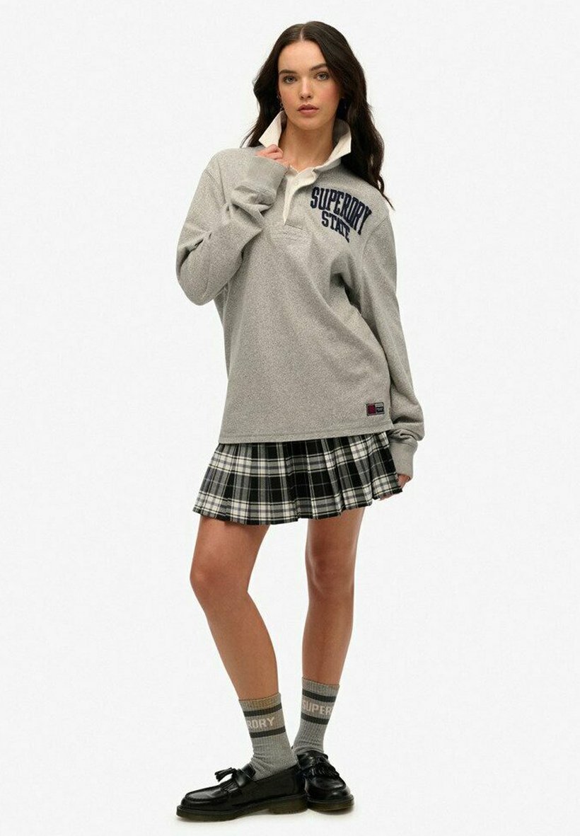 

Рубашка поло Long sleeved top Superdry, серый