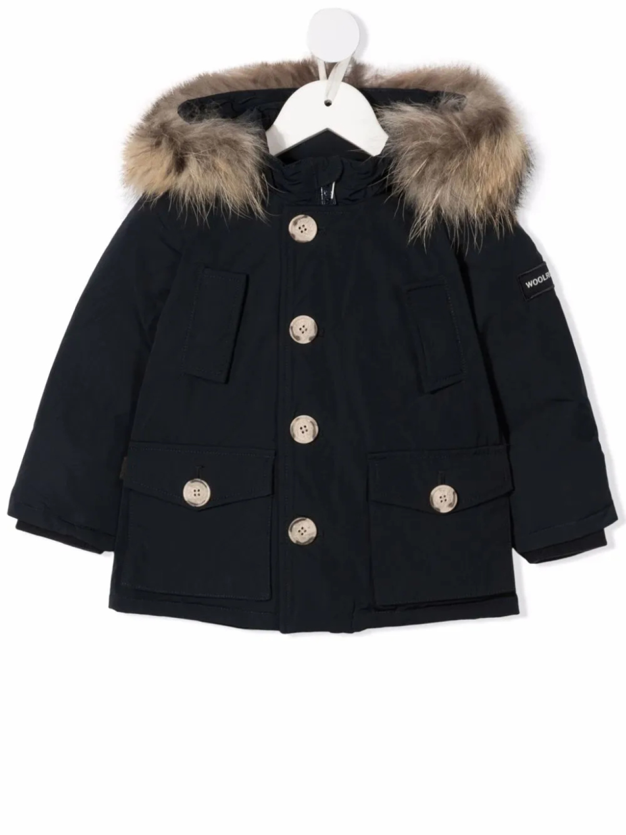 

Woolrich Kids пальто с оторочкой из искусственного меха