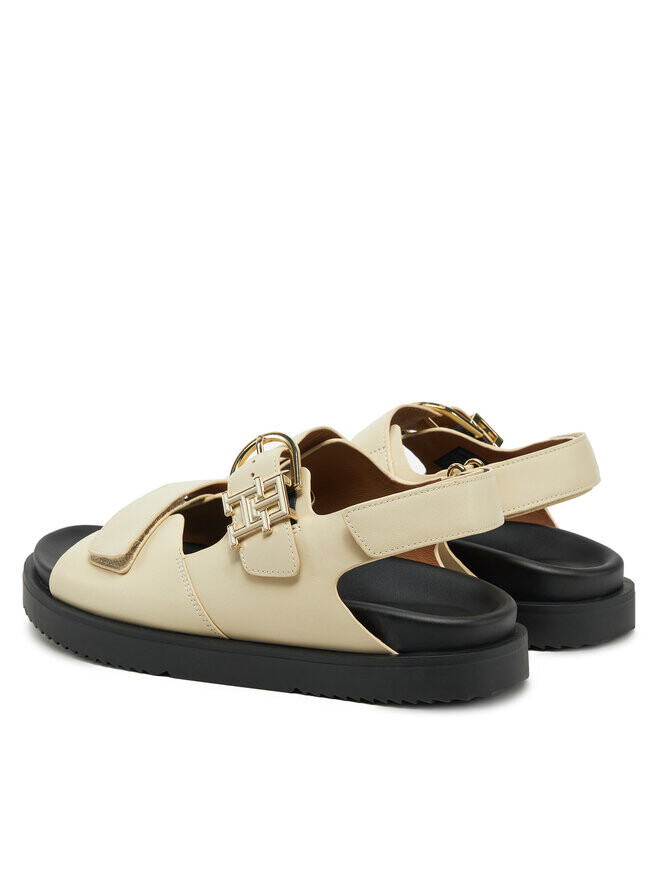 Сандалии Tommy Hilfiger Leather Sporty Sandal FW0FW08799, экрю — фото 3