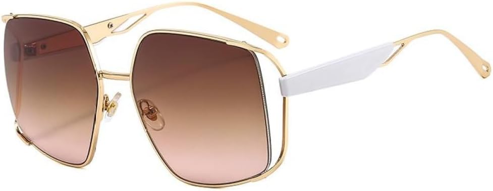 

Солнцезащитные очки MUTYNE Fashion Shield для мужчин и женщин, с градиентными линзами, металлической оправой, роскошные и универсальные, с защитой от УФ-излучения UV400, C4