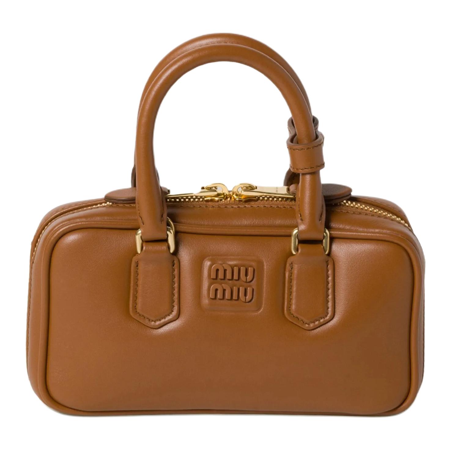 

Сумка через плечо Arcadie Series из кожи, женская, цвет "Connyk Brandy" MIU MIU