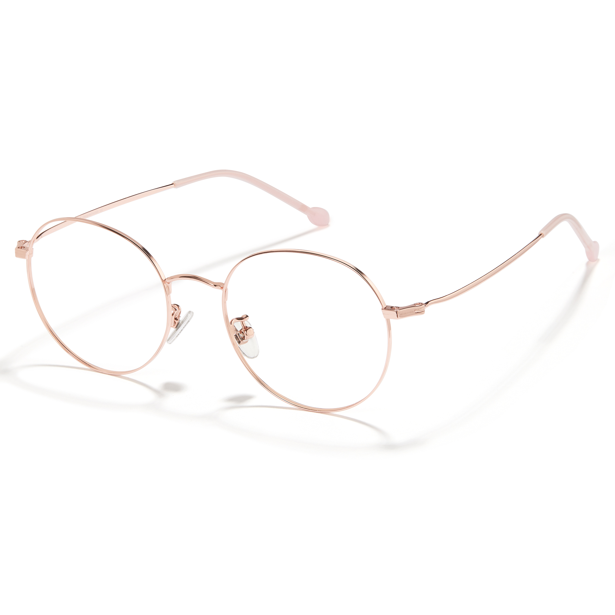 

CYXUS Овальная оправа для очков из чистого титана унисекс, Rose gold T66