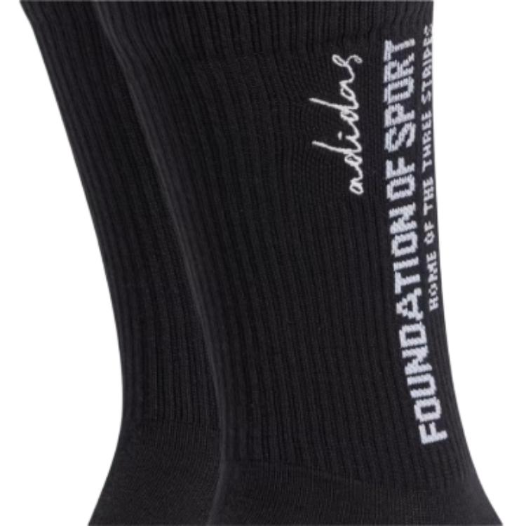 Носки Free Shipping With AdiClub Cushioned Sportswear Slogan Graphic Crew 2 Pair Pack Adidas, черный — фото 2