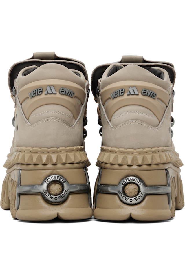 Новые кроссовки на платформе Taupe Rock Edition Fire Vetements, бежевый — фото 2