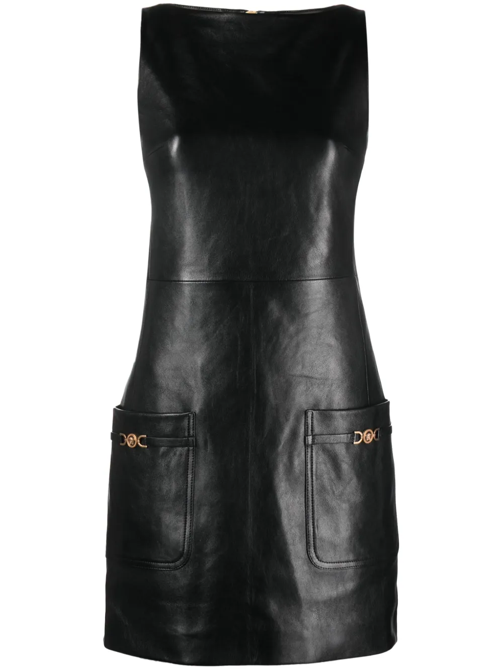 

Платье мини с декором Medusa VERSACE, черный