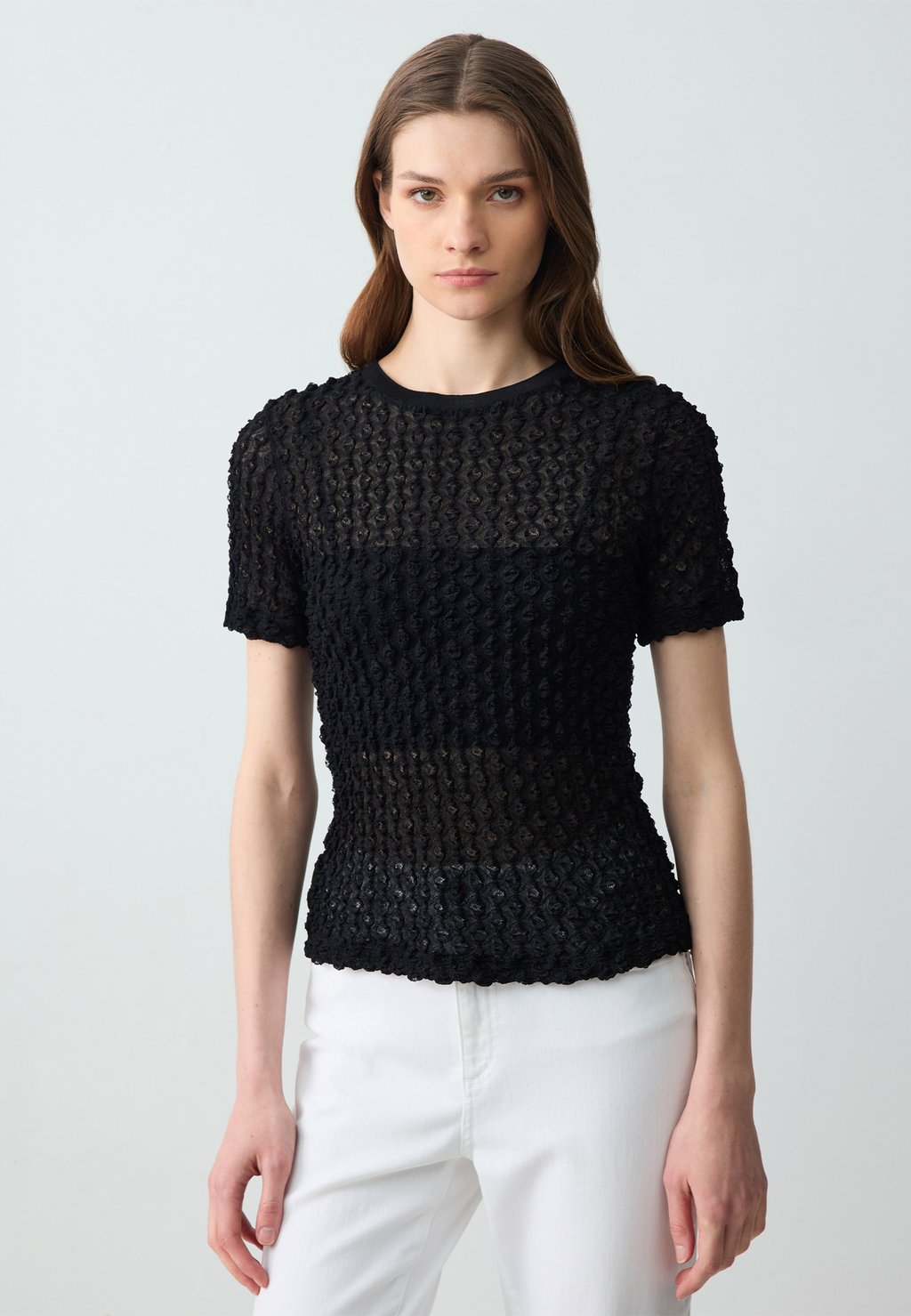 

Блуза SLIM FIT CREW NECK SHORT SLEEVE Jimmy Key, черный