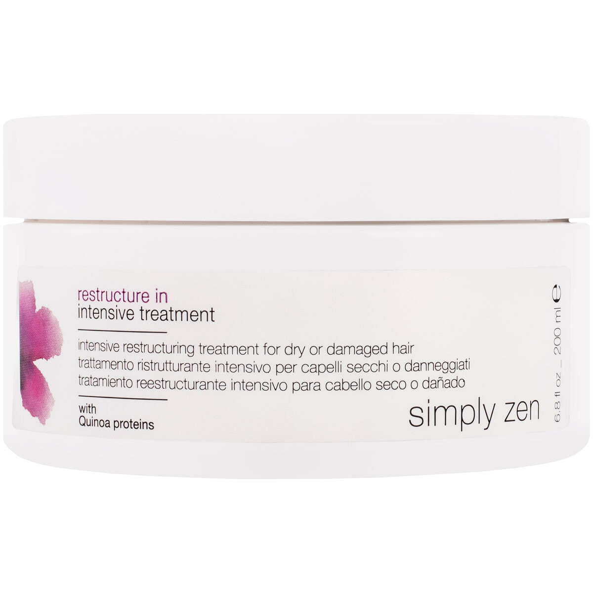 

Simply Zen, Restructure In Intensiv Treatment, Реструктурирующая маска для сухих, поврежденных и окрашенных волос, 200 мл