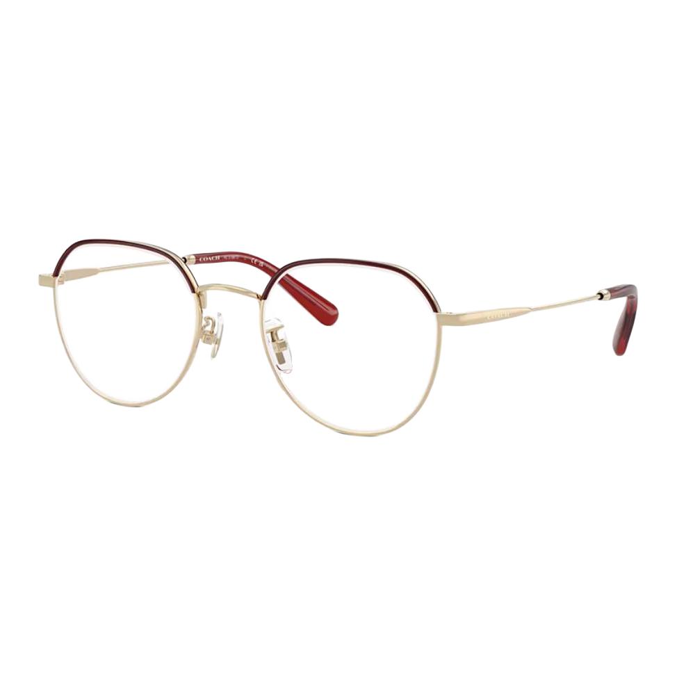 

COACH Титан-алюминиевые круглые очки для зрения унисекс Red Gold