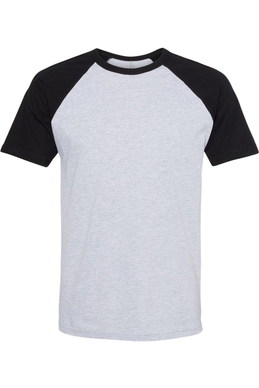 

Футболка унисекс из хлопка Next Level с рукавами реглан, цвет black/ heather grey